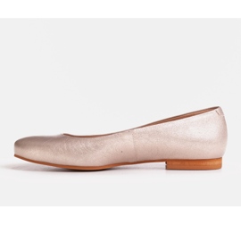 Marco Shoes Bailarinas de ante platino natural dorado 1