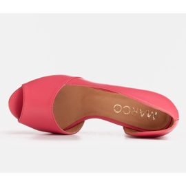Marco Shoes Bombas con un lado abierto rojo 3