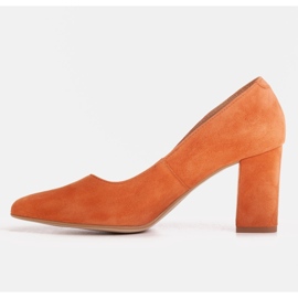 Marco Shoes Salón naranja de gamuza natural 1