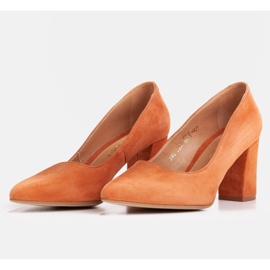 Marco Shoes Salón naranja de gamuza natural 4