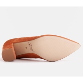 Marco Shoes Salón naranja de gamuza natural 3