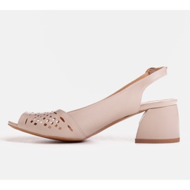 Marco Shoes Sandalias beige con perforacion 3
