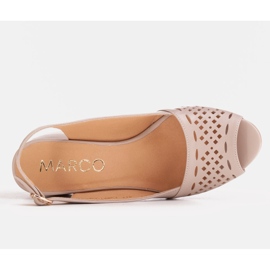 Marco Shoes Sandalias beige con perforacion 4