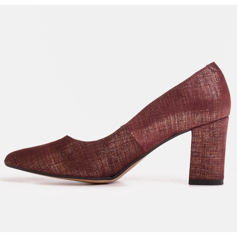 Marco Shoes Salón granate 1527P de ante natural rojo 1