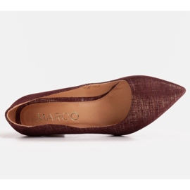 Marco Shoes Salón granate 1527P de ante natural rojo 2
