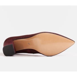 Marco Shoes Salón granate 1527P de ante natural rojo 3