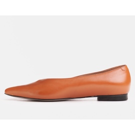 Marco Shoes Bailarinas piel flor marrón 1