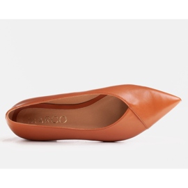 Marco Shoes Bailarinas piel flor marrón 2