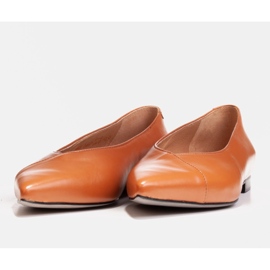 Marco Shoes Bailarinas piel flor marrón 4