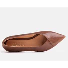 Marco Shoes Bailarinas de piel serraje marrón 2