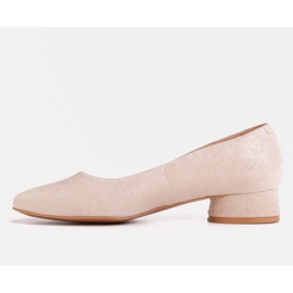 Marco Shoes Bailarinas beige con adornos florales 1
