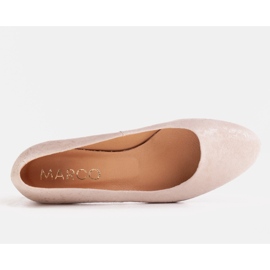 Marco Shoes Bailarinas beige con adornos florales 2