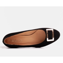 Marco Shoes Salón de ante negro con adorno 2