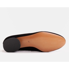 Marco Shoes Salón de ante negro con adorno 3