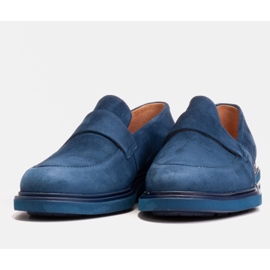Marco Shoes Mocasines azul marino sobre suela ligera 4