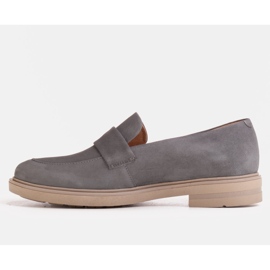 Marco Shoes Mocasines grises sobre suela ligera 1
