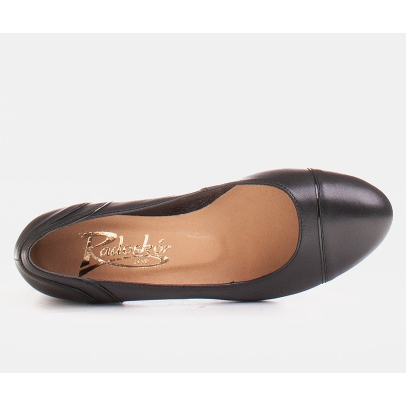 Radoskór Zapatos de tacón negros clásicos para mujer para un pie más ancho 1