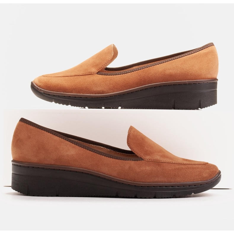 Radoskór Zapatos cómodos de cuña baja para un pie más ancho marrón 1 Radoskór Zapatos cómodos de cuña baja para un pie más ancho marrón 1