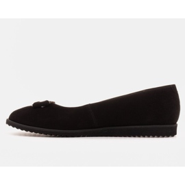 Marco Shoes Bailarinas piel ante negro 4