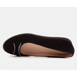 Marco Shoes Bailarinas piel ante negro 3
