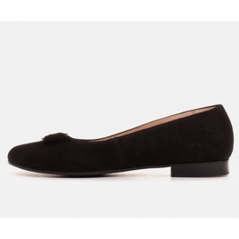 Marco Shoes Bailarinas piel ante negro 4