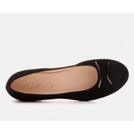 Marco Shoes Bailarinas piel ante negro 3