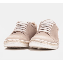 Marco Shoes Zapatillas de ante con nudos beige 4