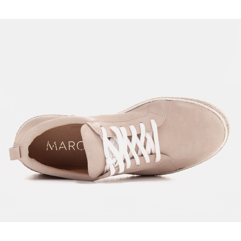 Marco Shoes Zapatillas de ante con nudos beige 1