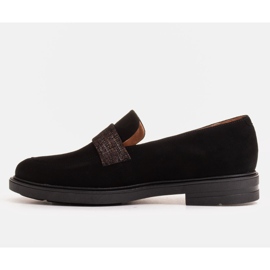 Marco Shoes Mocasines negros de terciopelo con adornos 4