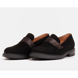 Marco Shoes Mocasines negros de terciopelo con adornos 2