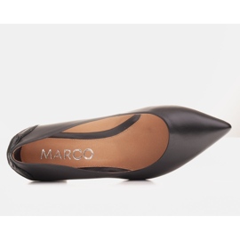 Marco Shoes Zapatos de salón en piel negra con estampado floral negro 3