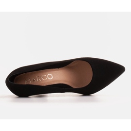 Marco Shoes Tacones de ante negro con piedras 5
