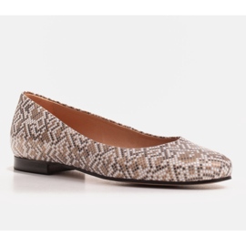 Marco Shoes Bailarinas de piel gamuza beige 1