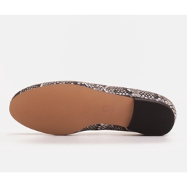 Marco Shoes Bailarinas grises y negras con motivo de serpiente 5