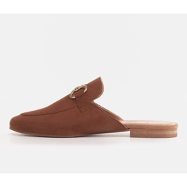 Marco Shoes Zapatillas de mujer de ante con adorno marrón 5