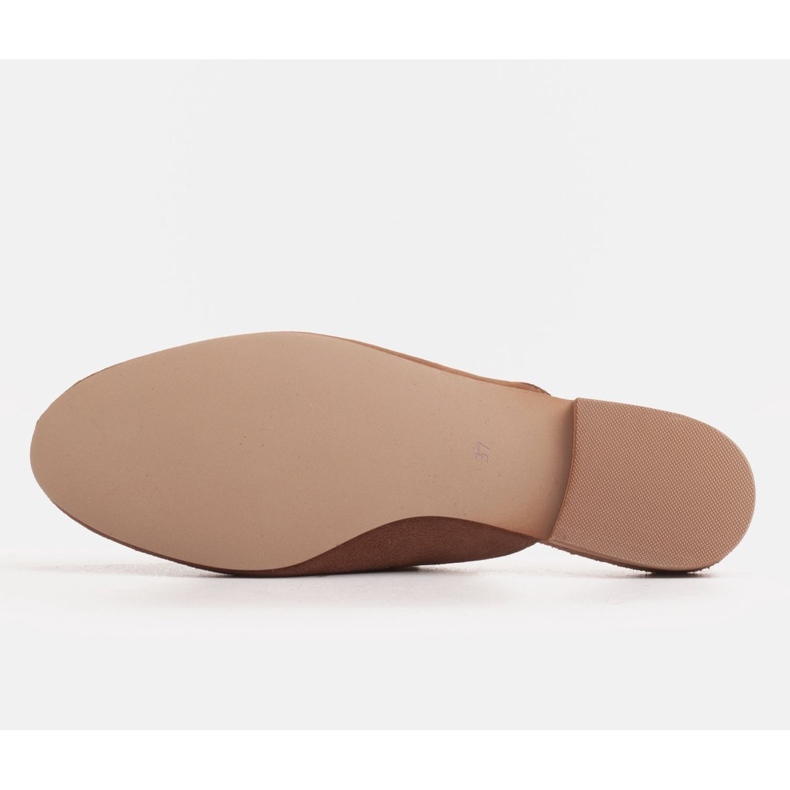 Marco Shoes Zapatillas de mujer de ante con adorno marrón 1