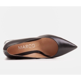 Marco Shoes Zapatos de salón de mujer elegantes hechos de cuero natural negro 4
