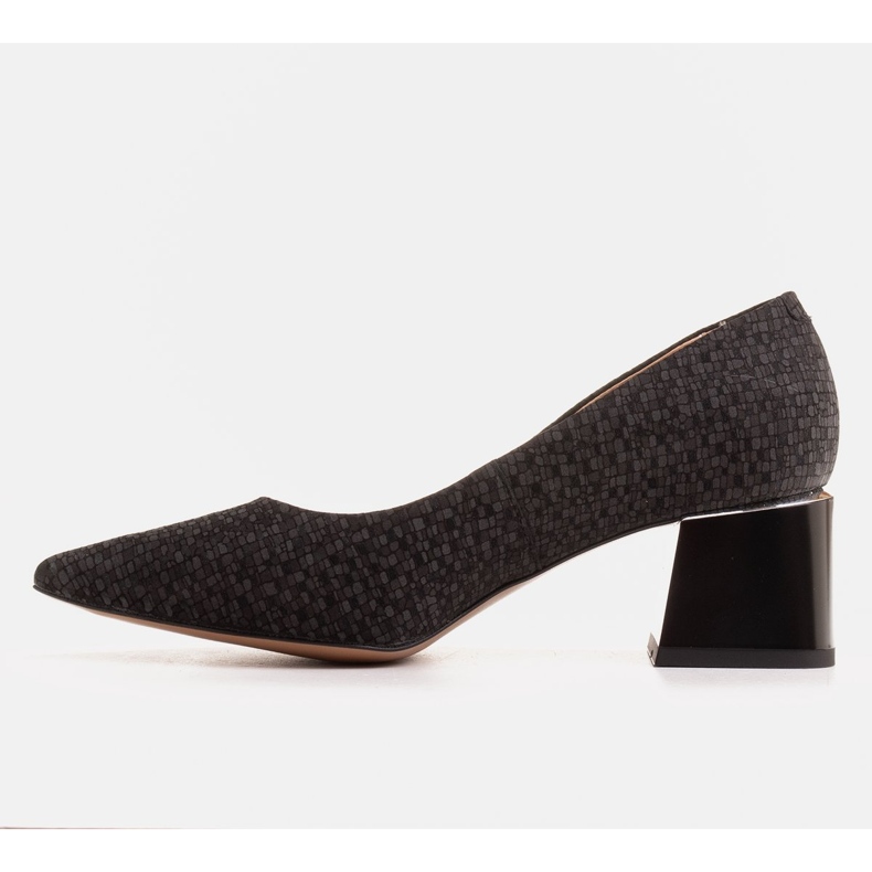 Marco Shoes Zapatos de salón elegantes hechos de piel de gamuza negro 1