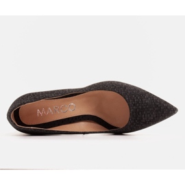 Marco Shoes Zapatos de salón elegantes hechos de piel de gamuza negro 5