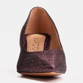 Marco Shoes Zapatos de salón elegantes hechos de piel de gamuza violeta 3