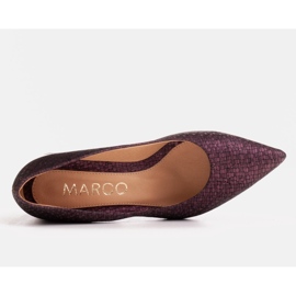 Marco Shoes Zapatos de salón elegantes hechos de piel de gamuza violeta 1