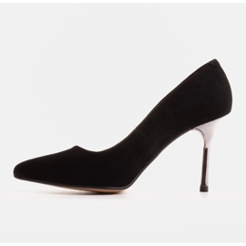 Marco Shoes Stilettos negros con tacón metalizado 1