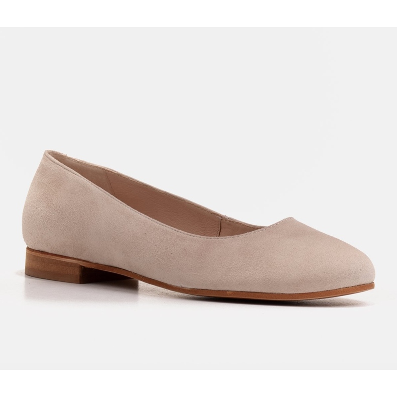 Marco Shoes Elegantes bailarinas de ante natural beige 1