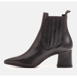 Marco Shoes Botas cálidas y elegantes con goma elástica en la parte superior negro 1