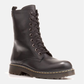 Marco Shoes Botines altos, botas atadas a suela translúcida negro 3