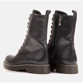 Marco Shoes Botines altos, botas atadas a suela translúcida negro 7