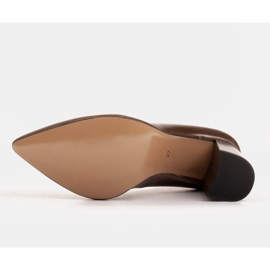 Marco Shoes Salones marrones de mujer en piel natural metalizada marrón 7