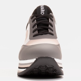 Marco Shoes Zapatillas ligeras sobre suela gruesa de piel natural gris 2