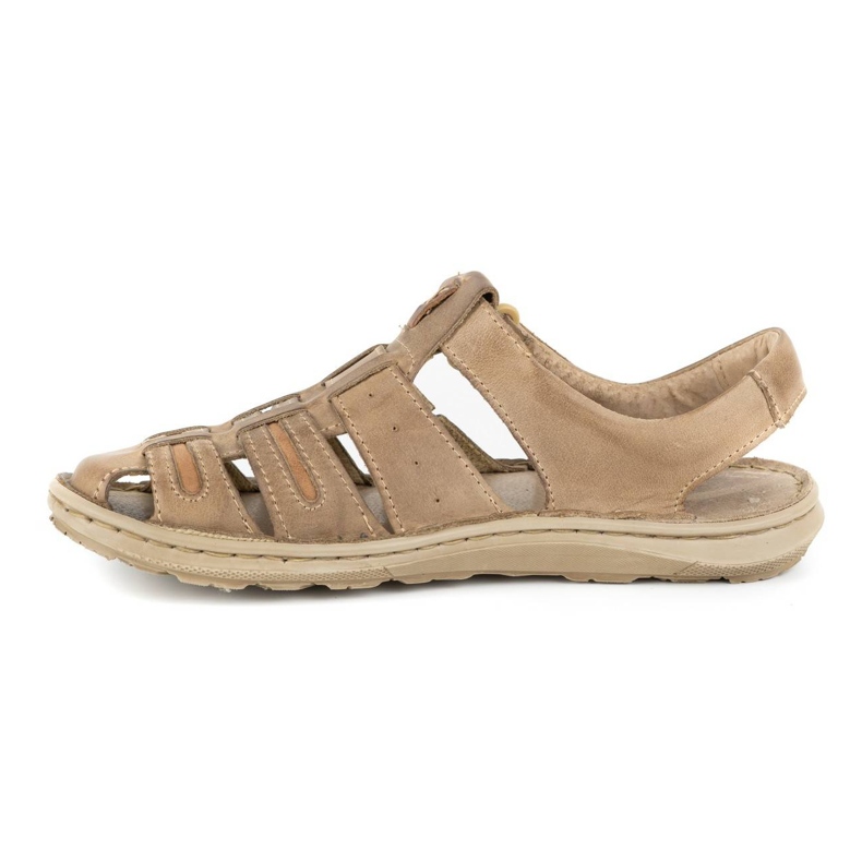 Olivier Sandalias hombre piel verano 230MA beige 1