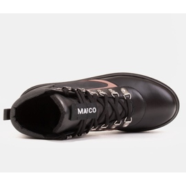 Marco Shoes Botines deportivos de piel con ribete negro 5